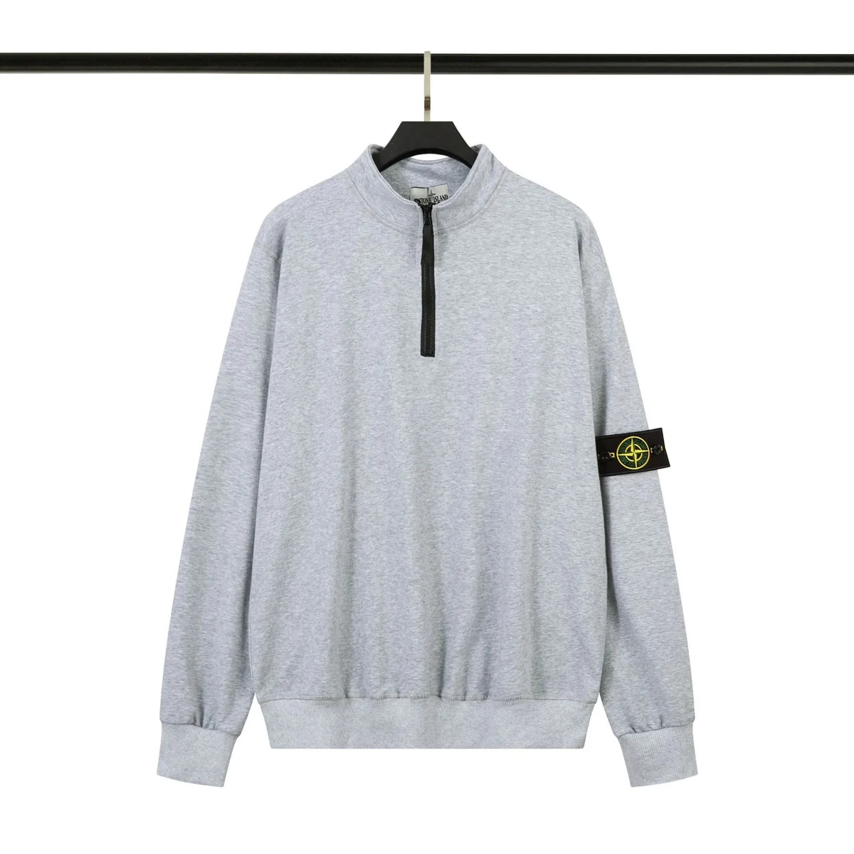 Stone Island 68-15 Grey Half-Zip Sweatshirt