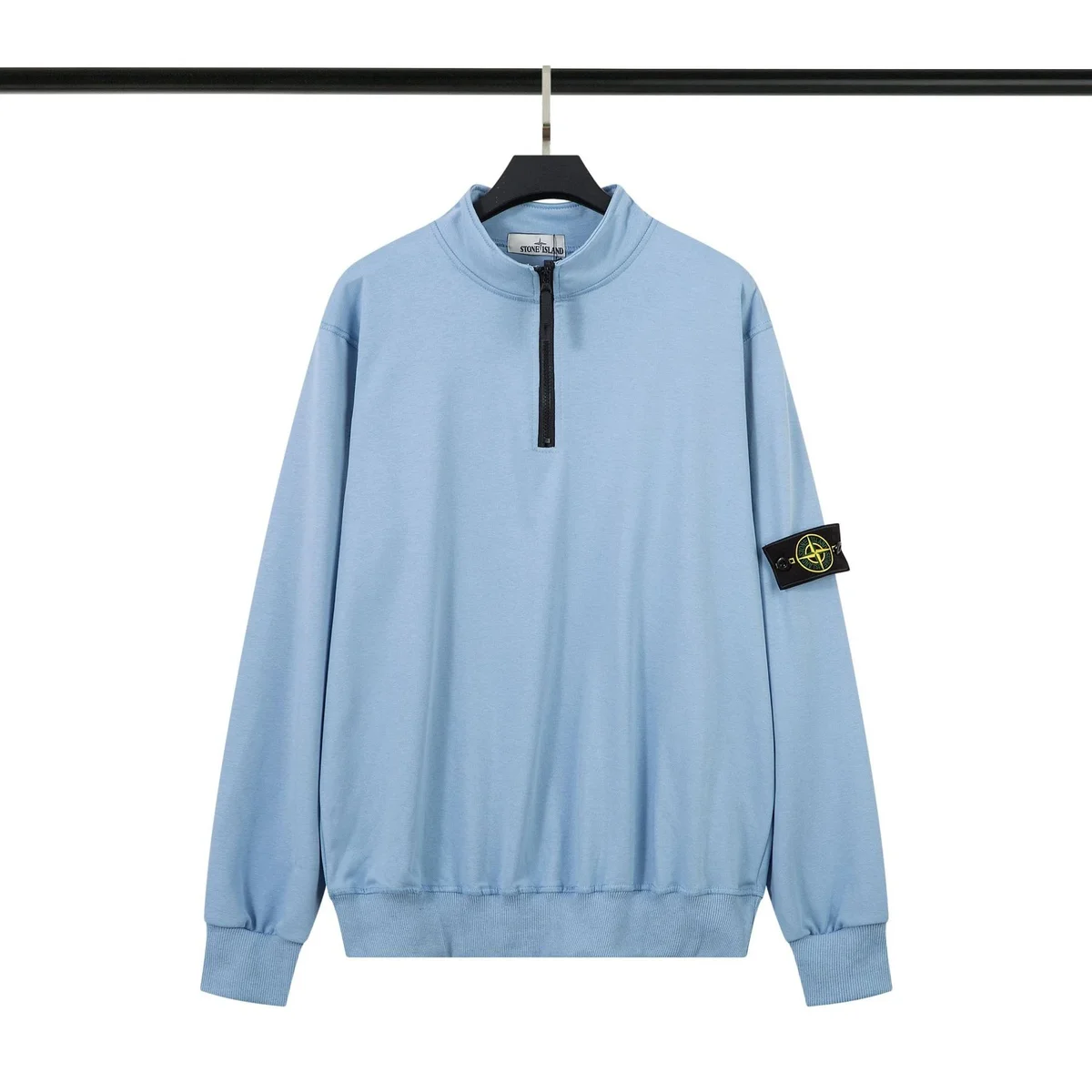 Stone Island 68-15 Half-Zip Sweatshirt Light Blue