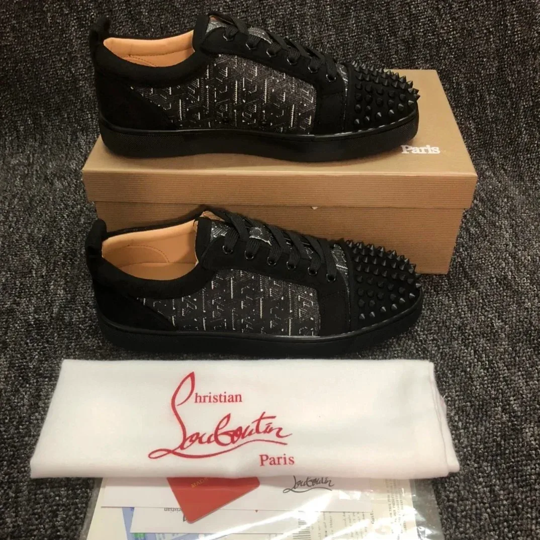 Christian Louboutin Louis Spiked Black Sneakers