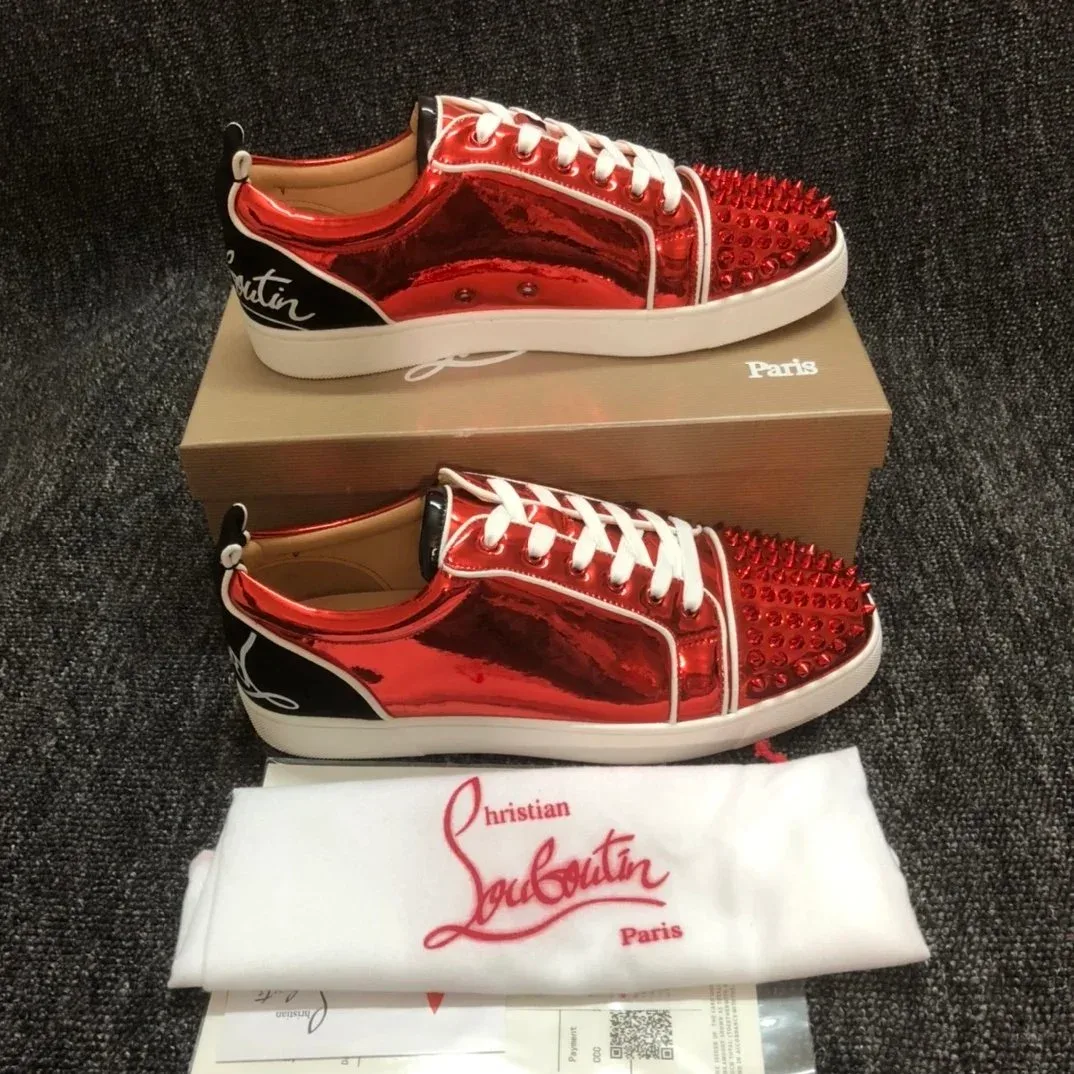 Christian Louboutin Louis Red Spike Sneakers