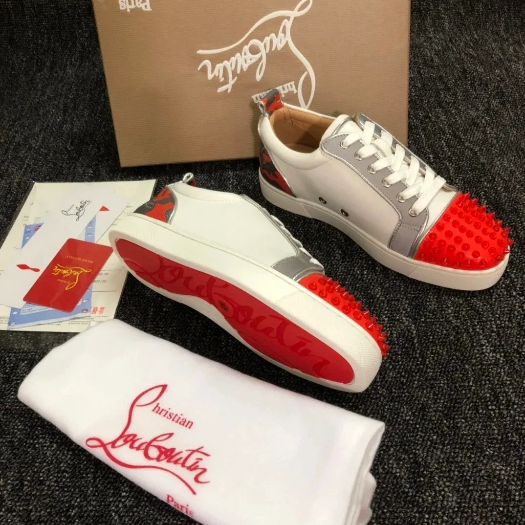 Christian Louboutin Louis White/Red Sneakers
