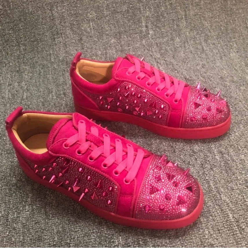 Christian Louboutin Loubi Pink Spike Sneakers