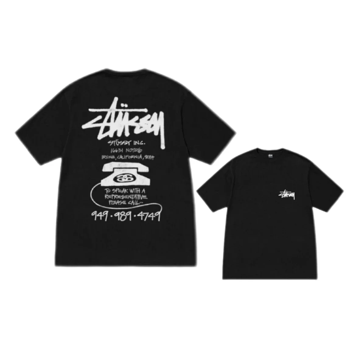 Stüssy Classic Logo Black T-Shirt