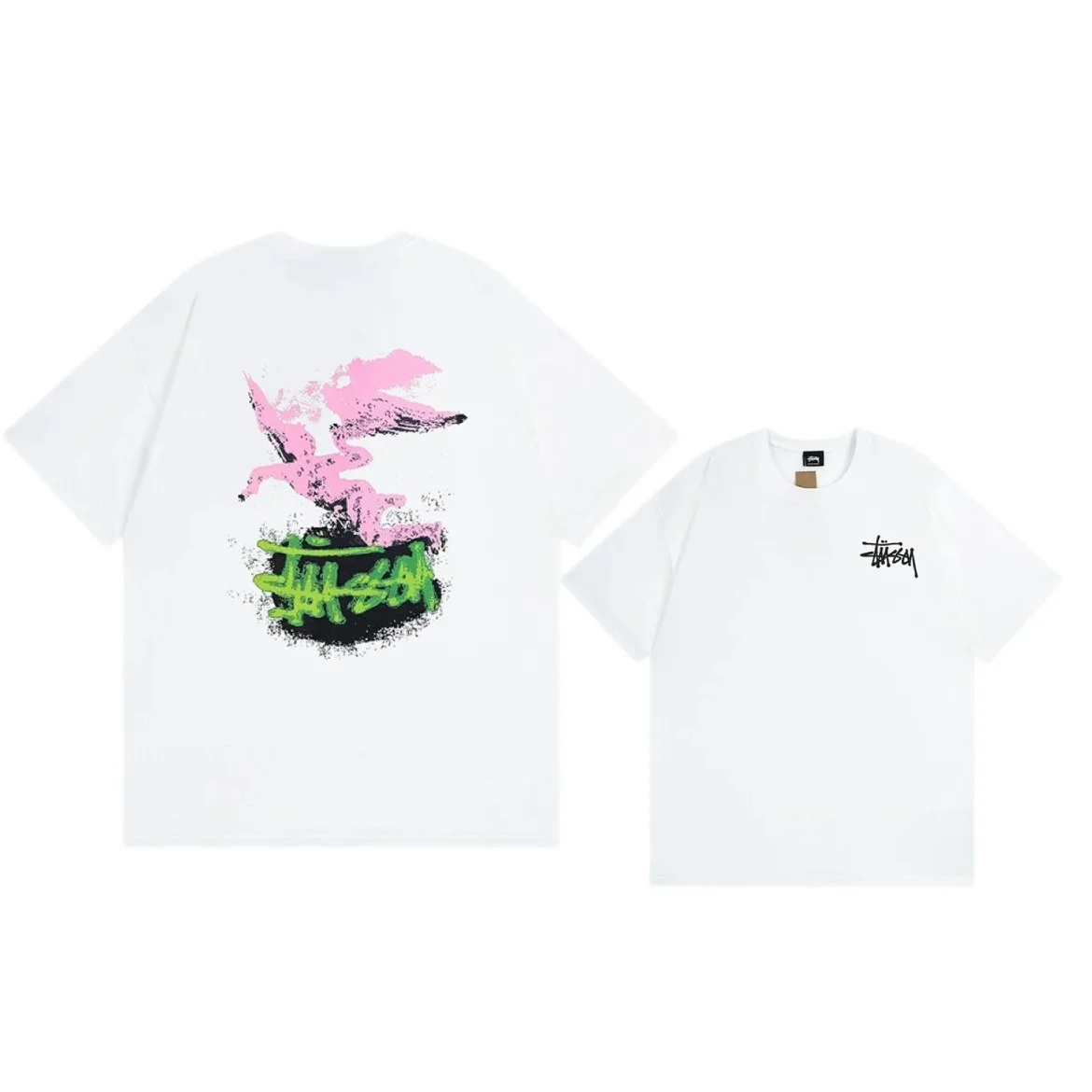 Stussy Stüssy Tri-Logo White T-Shirt