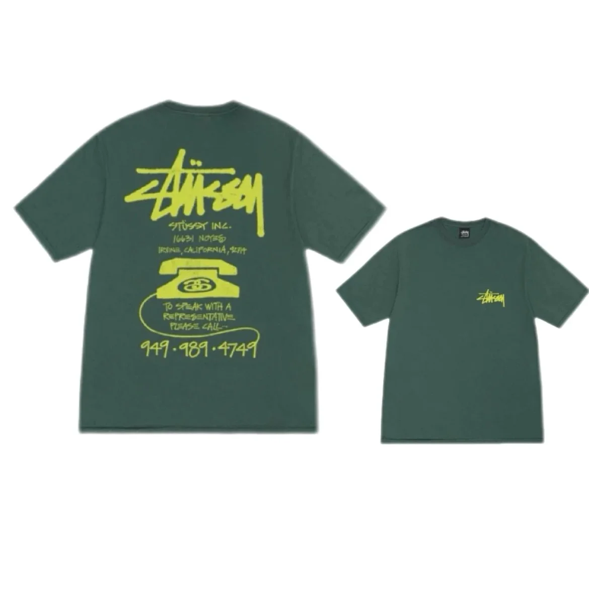 Stussy Stüssy Telephone T-Shirt Forest Green
