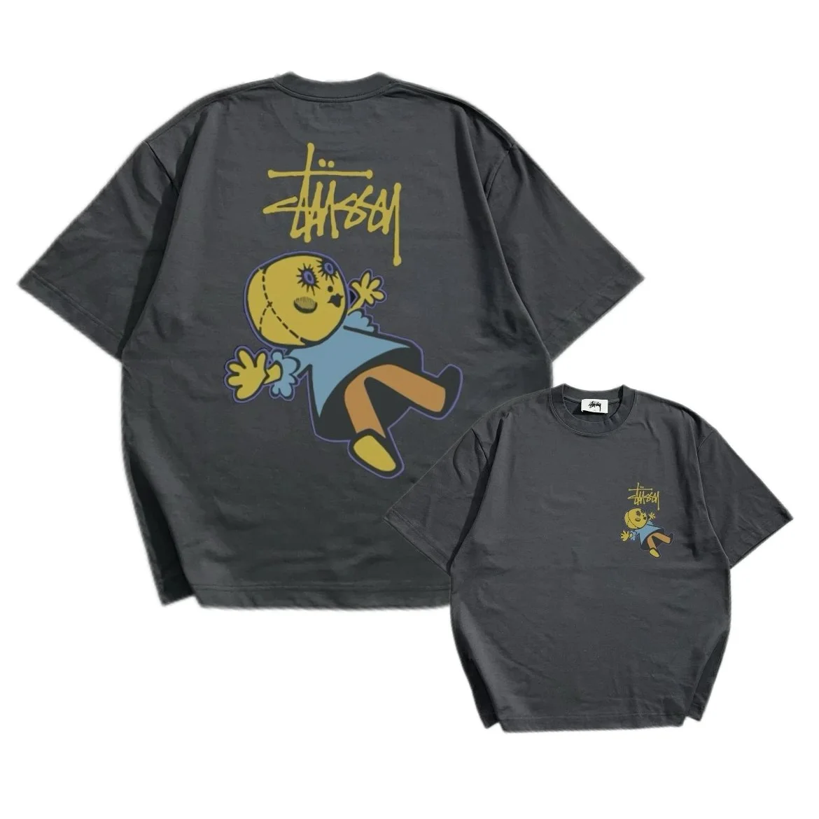 Stussy Stüssy Basic Logo Charcoal T-Shirt