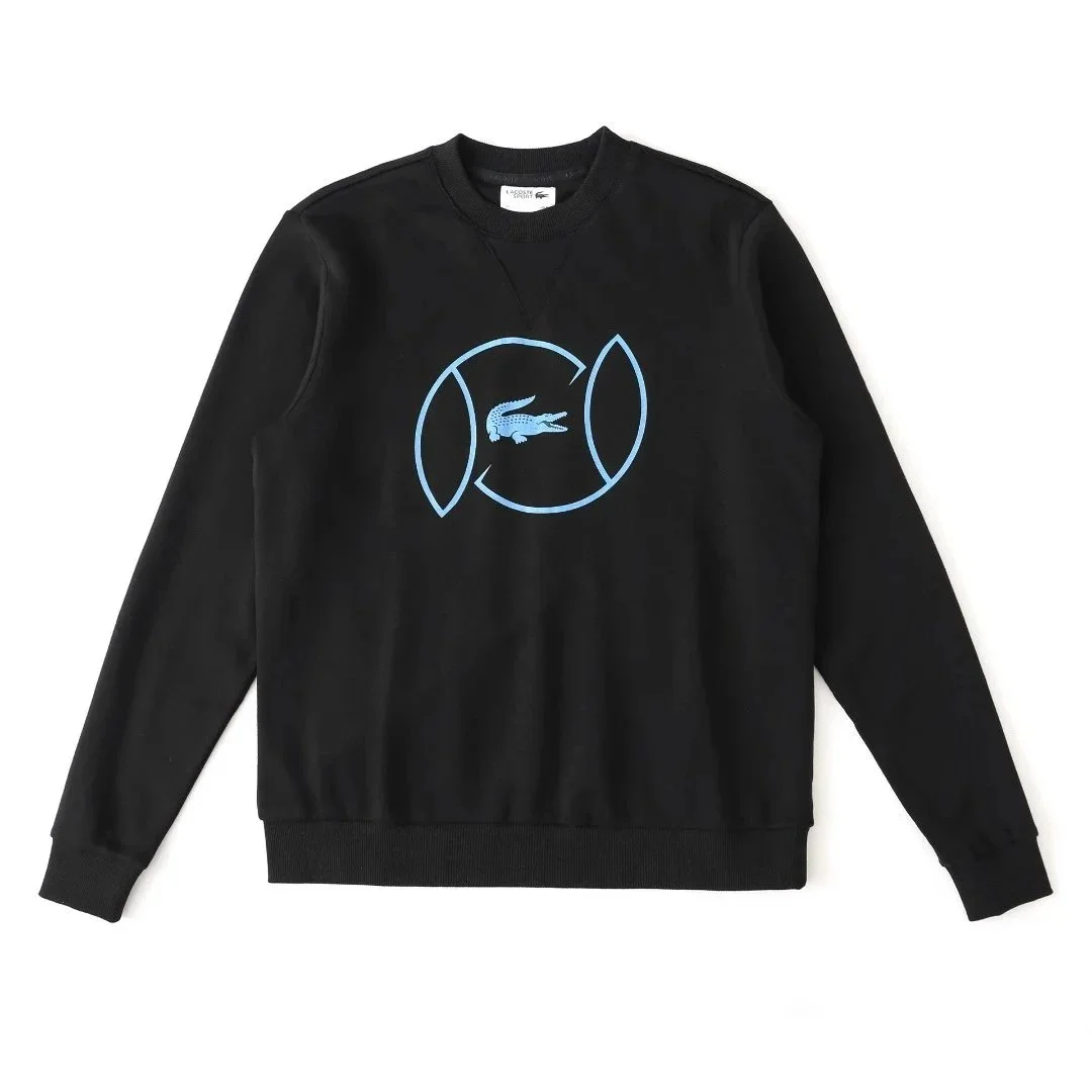 Lacoste Football Croc Crewneck Sweatshirt Black