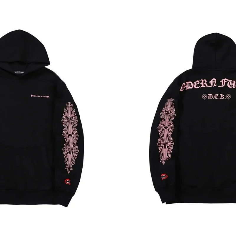 Chrome Hearts Black Gothic Cross Hoodie