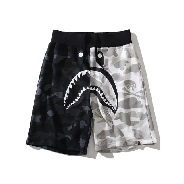 A Bathing Ape BAPE STA 06 Black & White Camo Shorts