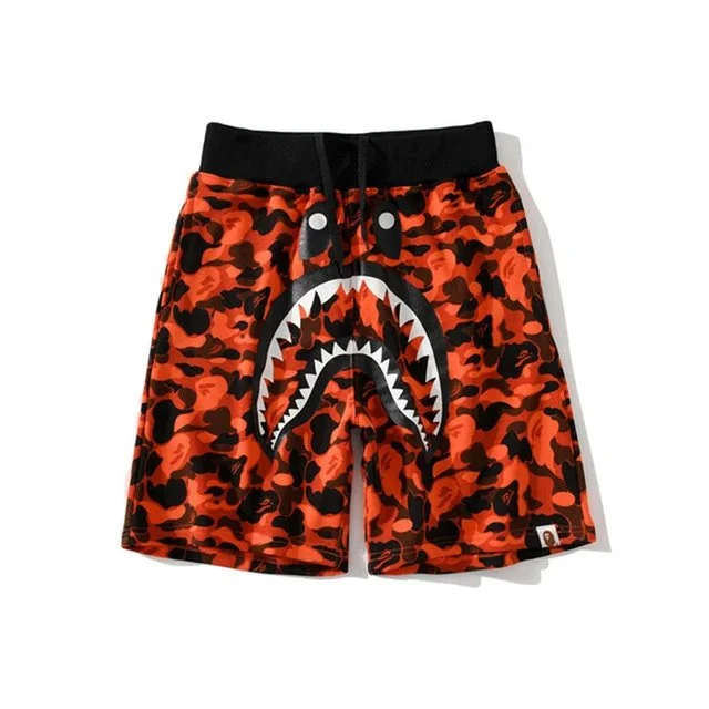 A Bathing Ape BAPE STA Orange Camo Shorts