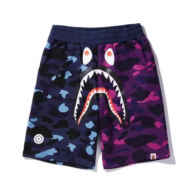 A Bathing Ape BAPE STA Blue Purple Camo Shorts
