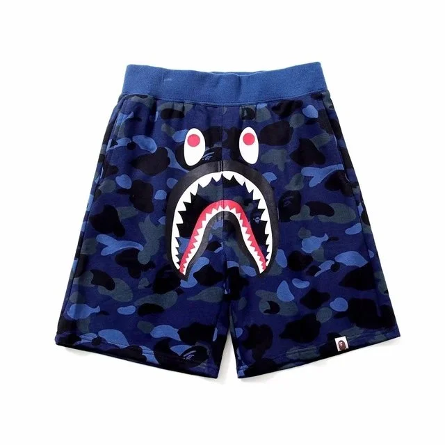 A Bathing Ape BAPE STA Blue Camo Shark Shorts