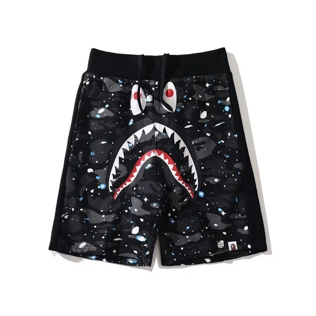 A Bathing Ape BAPE STA Shark Camo Shorts Black