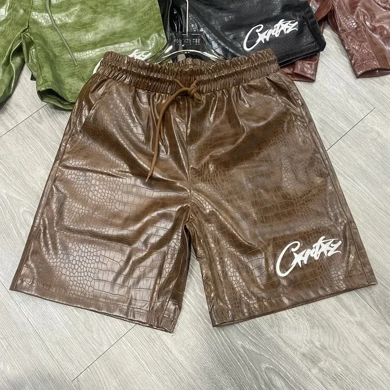 Trapstar Crocodile Texture Shorts Brown Streetwear