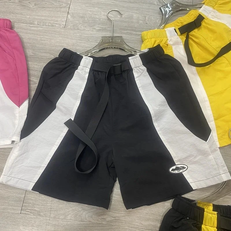 Colorblock Panel Shorts Black/White