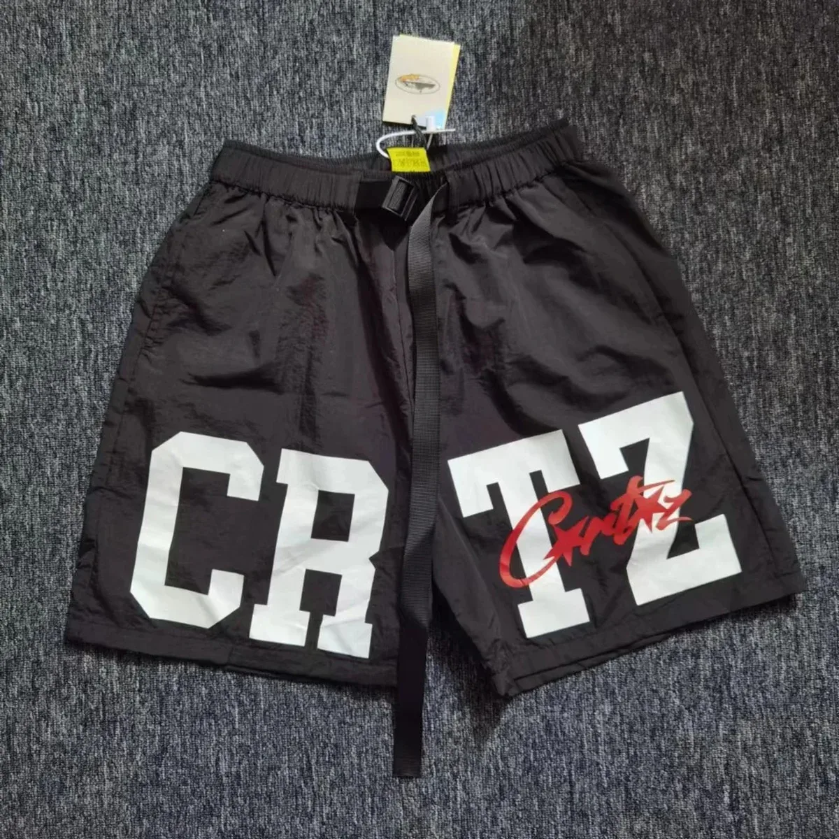 Corteiz CRTZ Black Shorts Streetwear