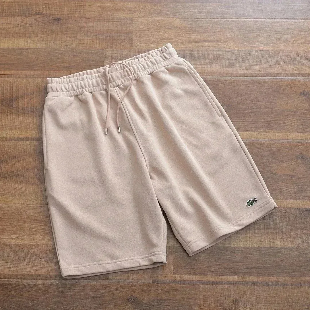 Lacoste Beige Shorts Solid Casual