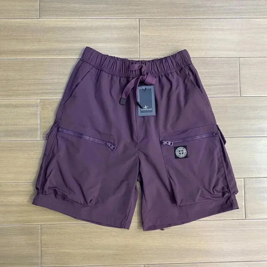 Stone Island Shadow Project Purple Cargo Shorts