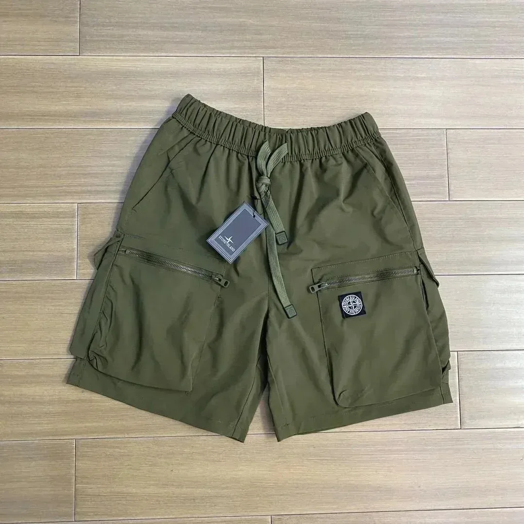 Stone Island 68-15 Olive Cargo Shorts
