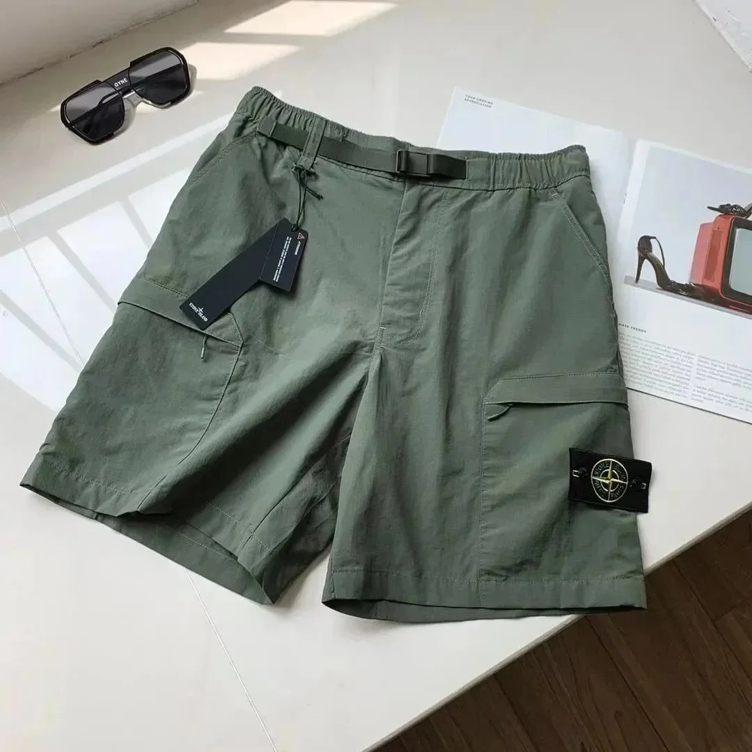 Stone Island 68-15 Olive Cargo Shorts