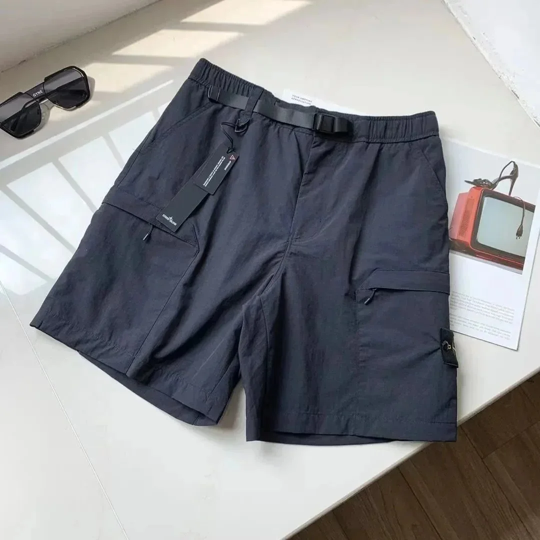 Stone Island 68-15 Black Cargo Shorts