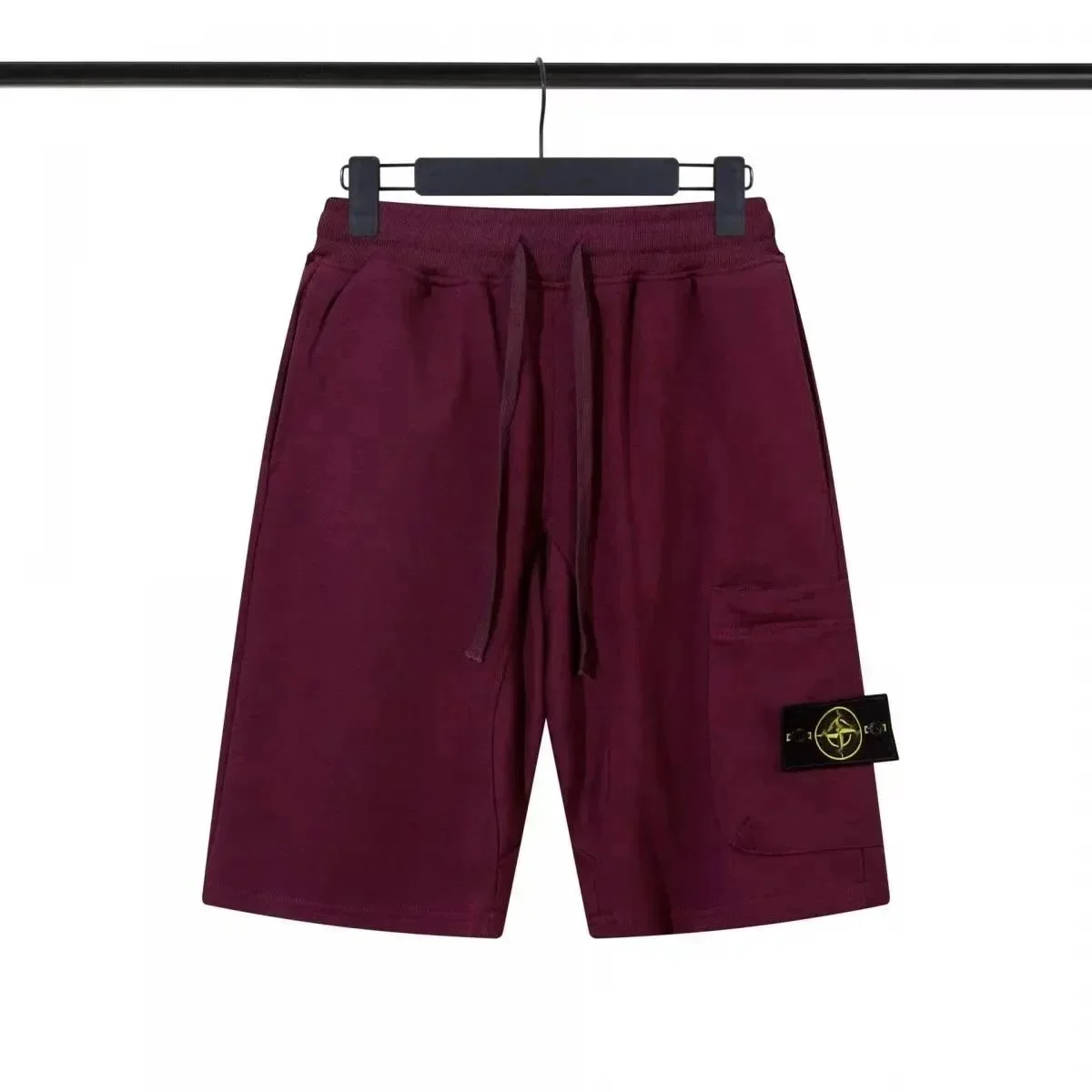 Stone Island 68-15 Burgundy Cargo Shorts