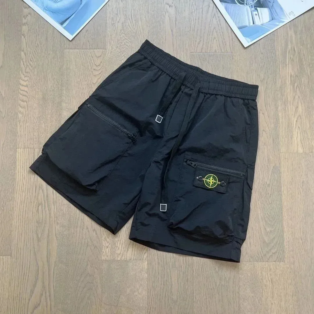 Stone Island 68-15 Black Cargo Shorts