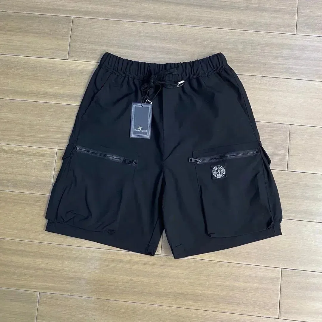 Stone Island 68-15 Black Cargo Shorts