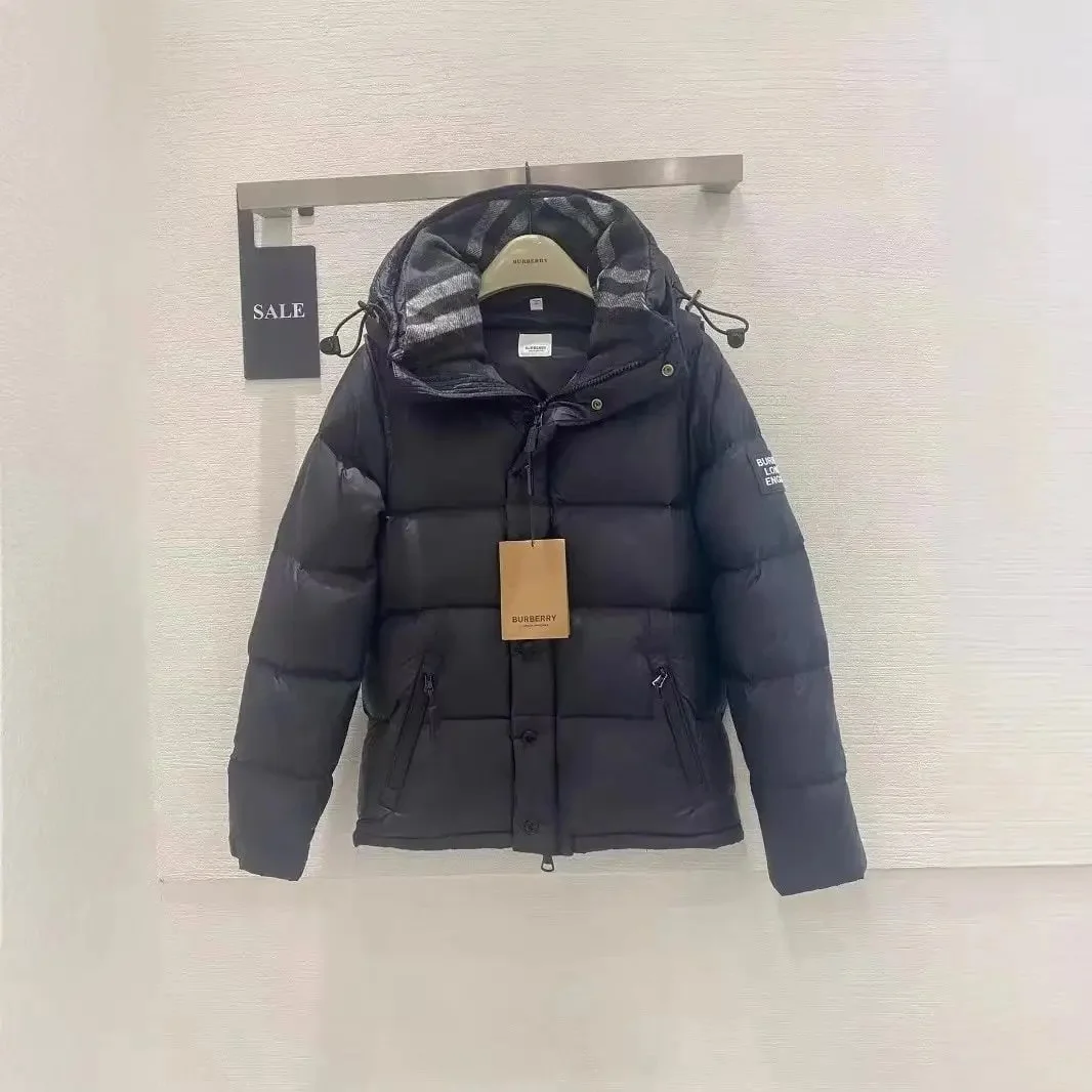 Burberry Black Detachable Hooded Puffer Coat