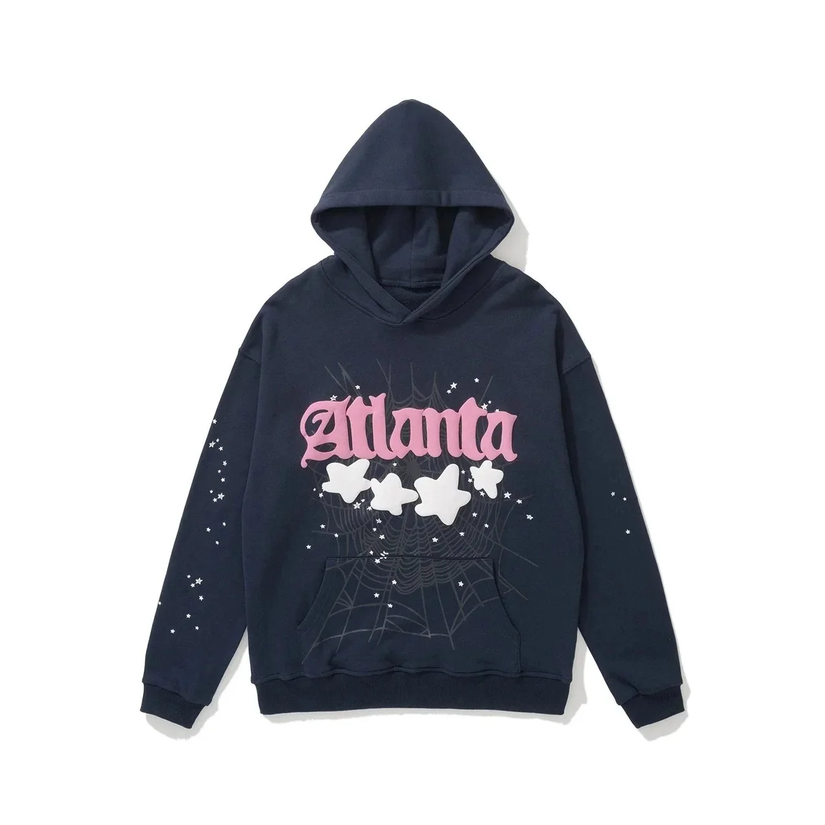 Unisex Atlanta Pink Star Print Hoodie