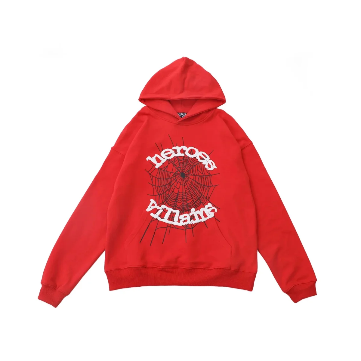 Red Heroes Villains Spiderweb Hoodie