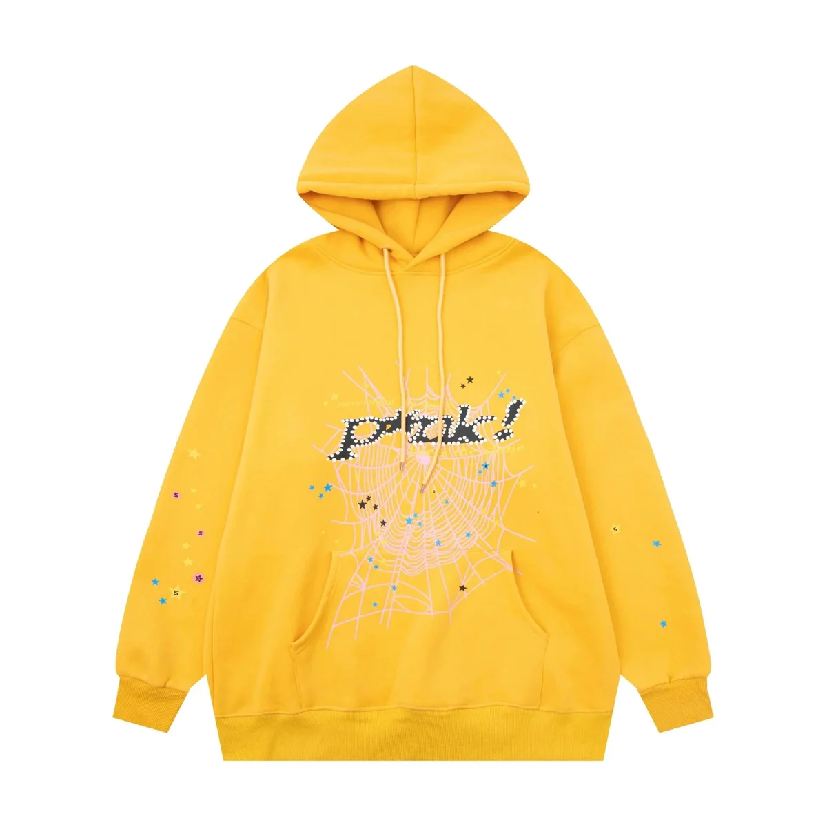 Unisex Yellow 'Pick!' Spider Web Hoodie