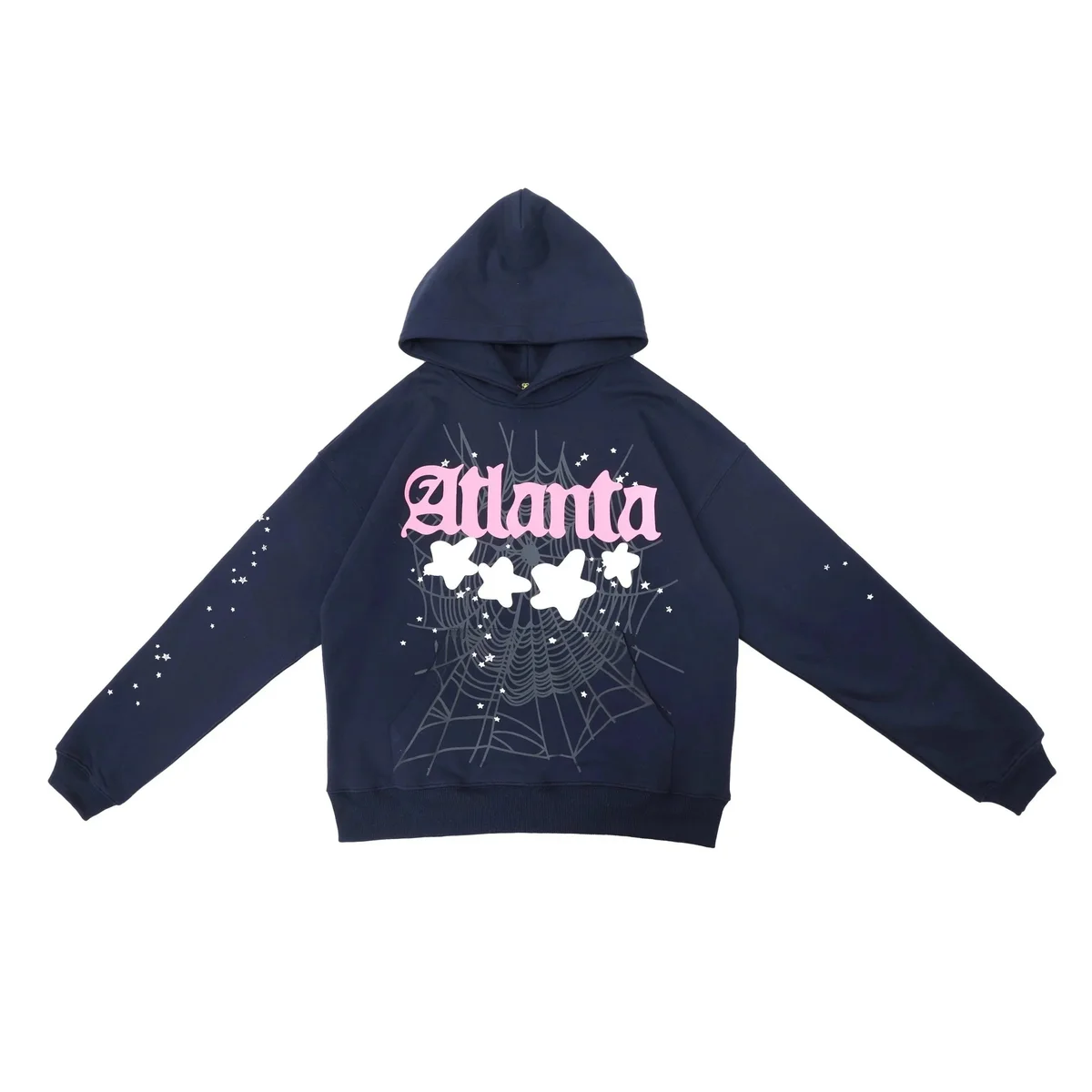 Navy Atlanta Spider Web Hoodie