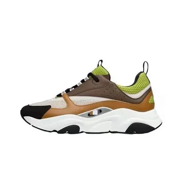 Dior Air Force 1 Brown & Lime Sneakers