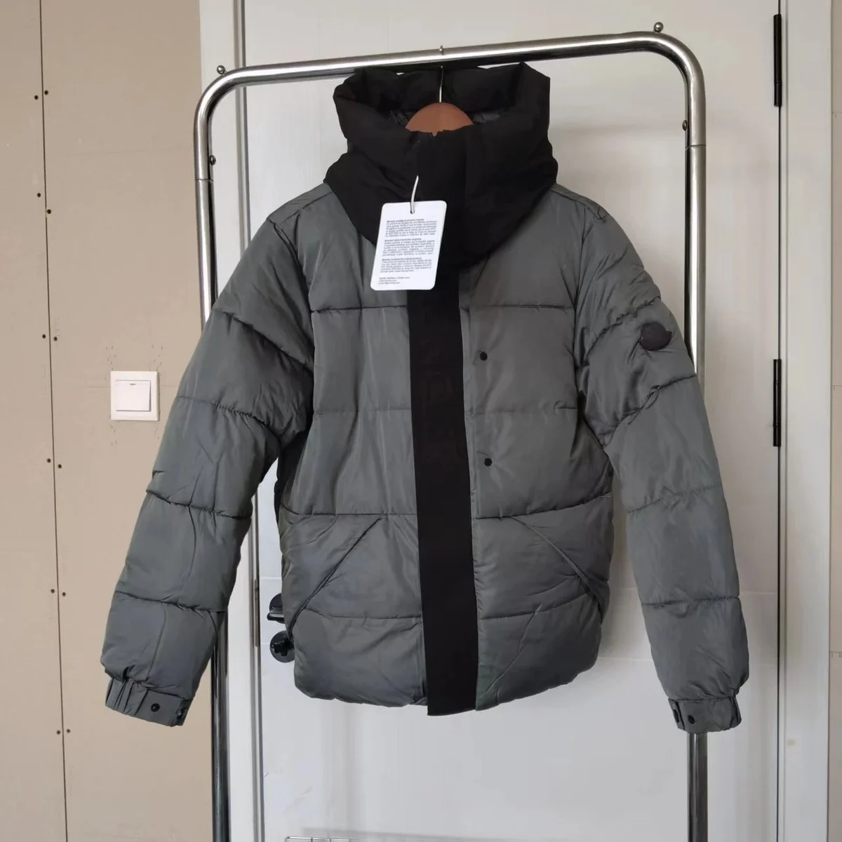 Moncler Maya Grey Black Parka