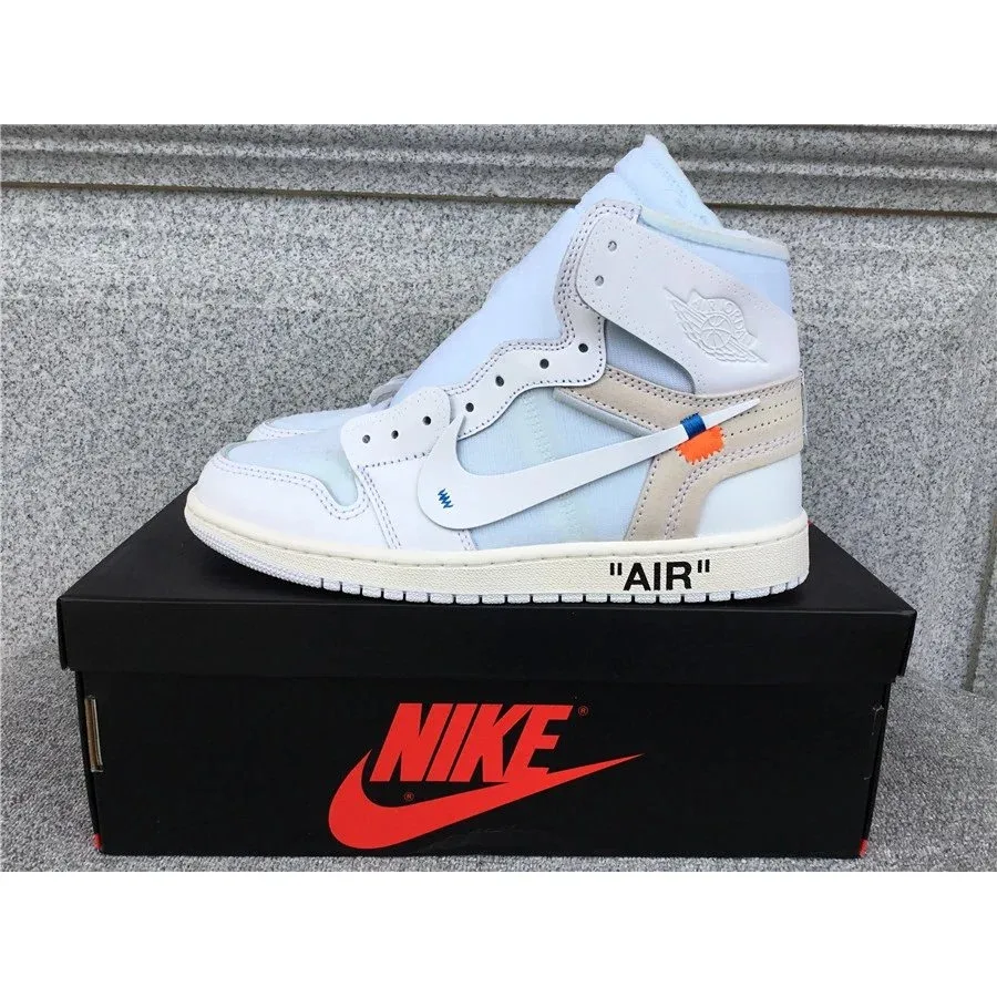 Nike Air Jordan 1 Off-White Sail/University Red Sneakers