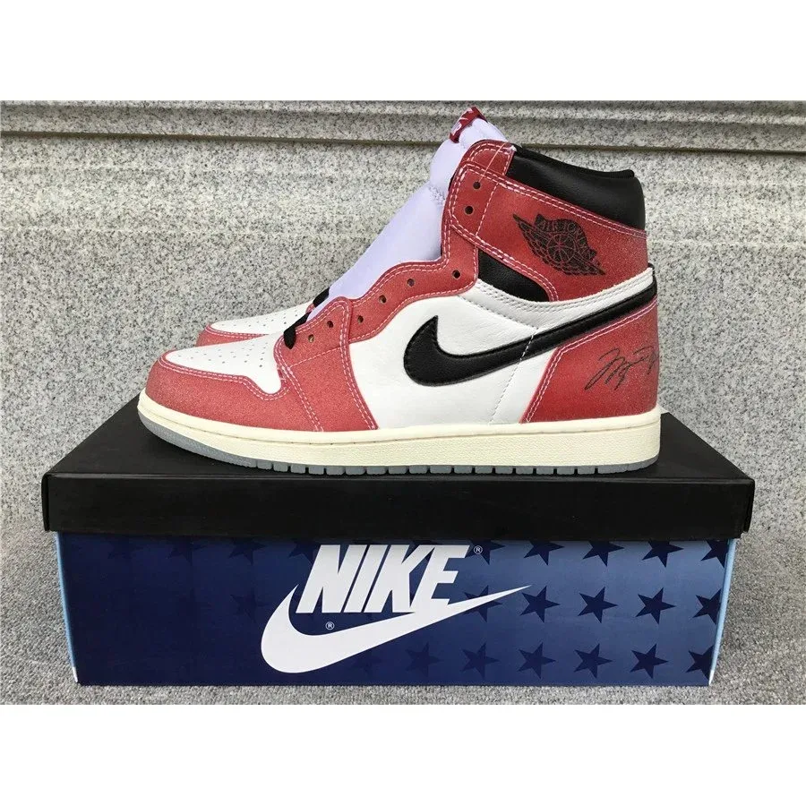 Nike Air Jordan 1 Red/White Black High Top Sneakers