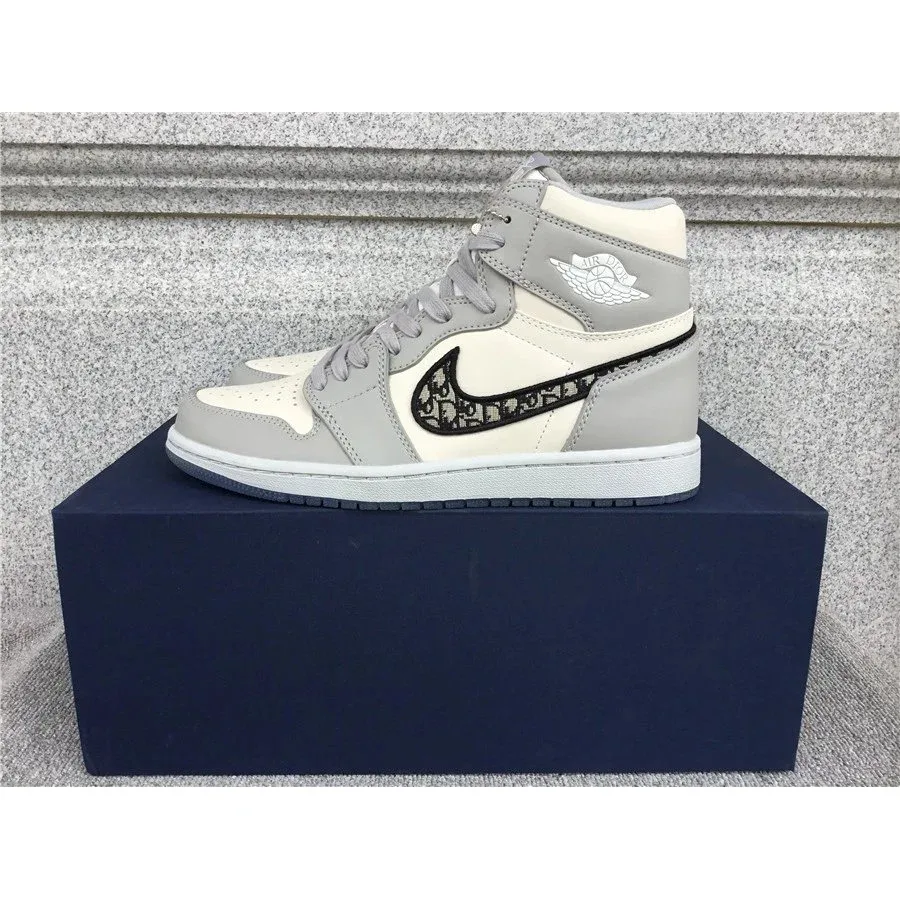 Nike Air Jordan 1 Dior Sail/Black Sneakers