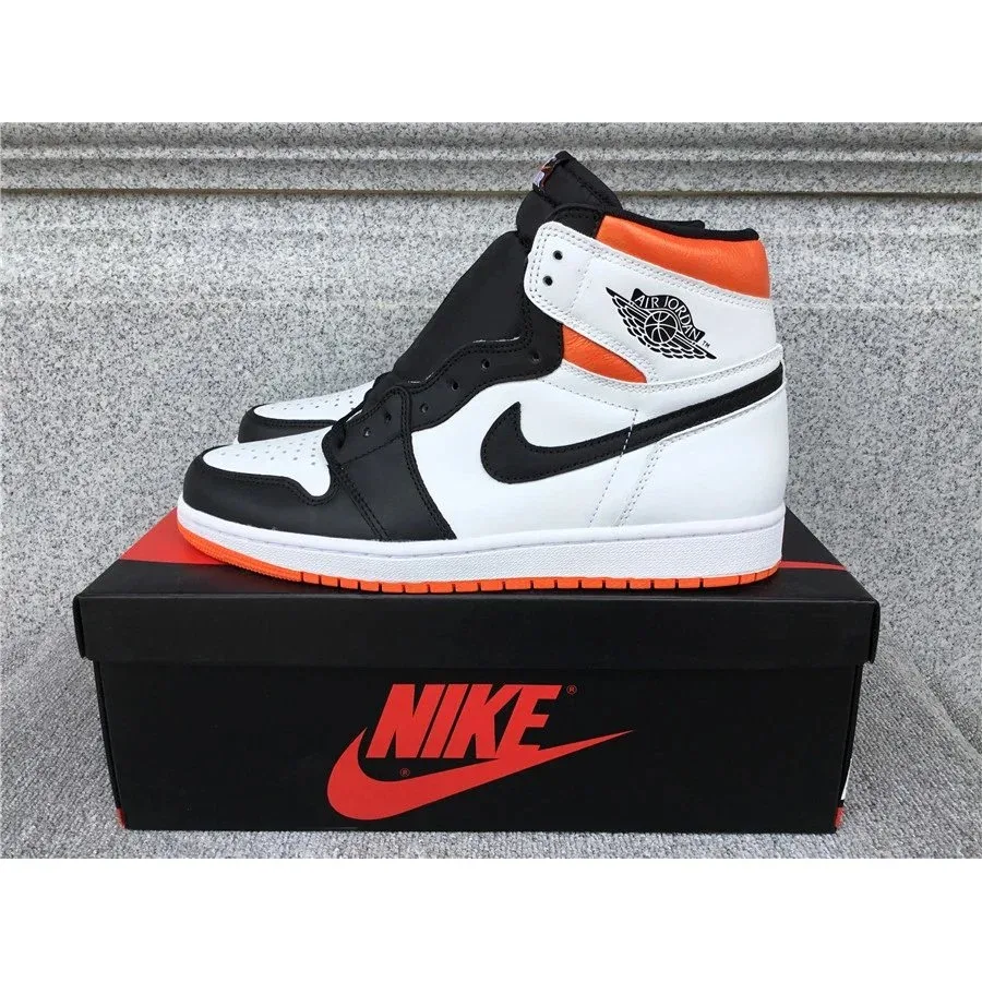 Nike Air Jordan 1 Black/White/Orange Sneakers
