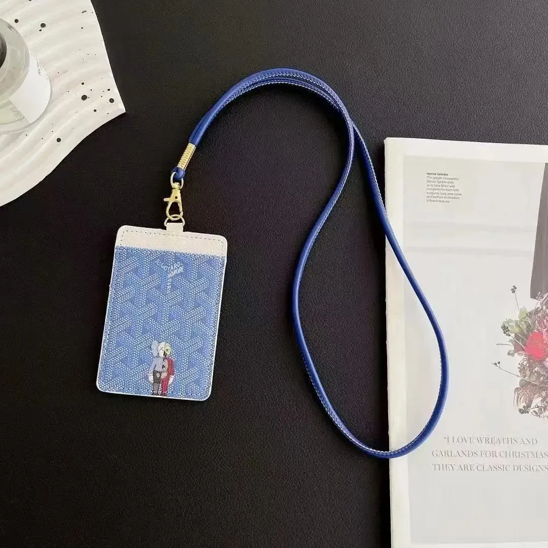 Blue Goyard Monogram ID Holder with Lanyard