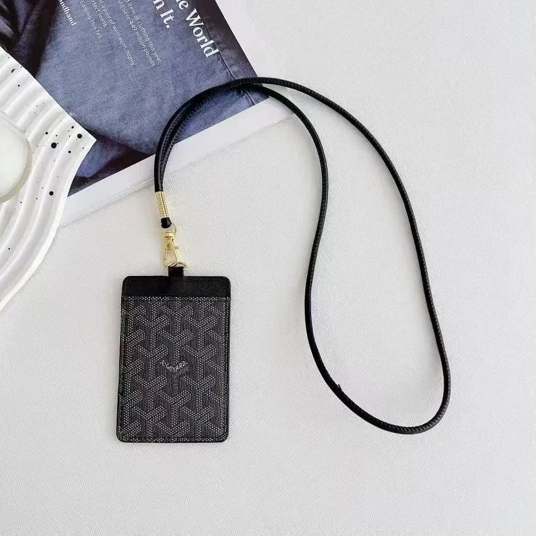 Goyard YARD Card Holder with Lanyard Black