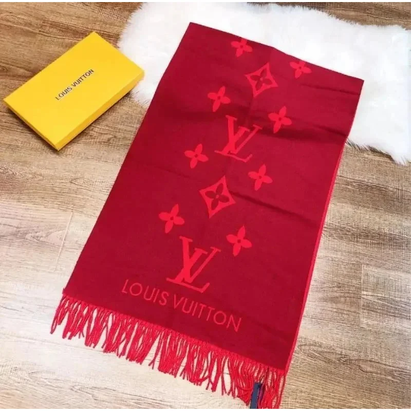 Louis Vuitton Red Monogram Scarf