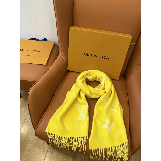 Louis Vuitton D-3 Yellow Monogram Scarf