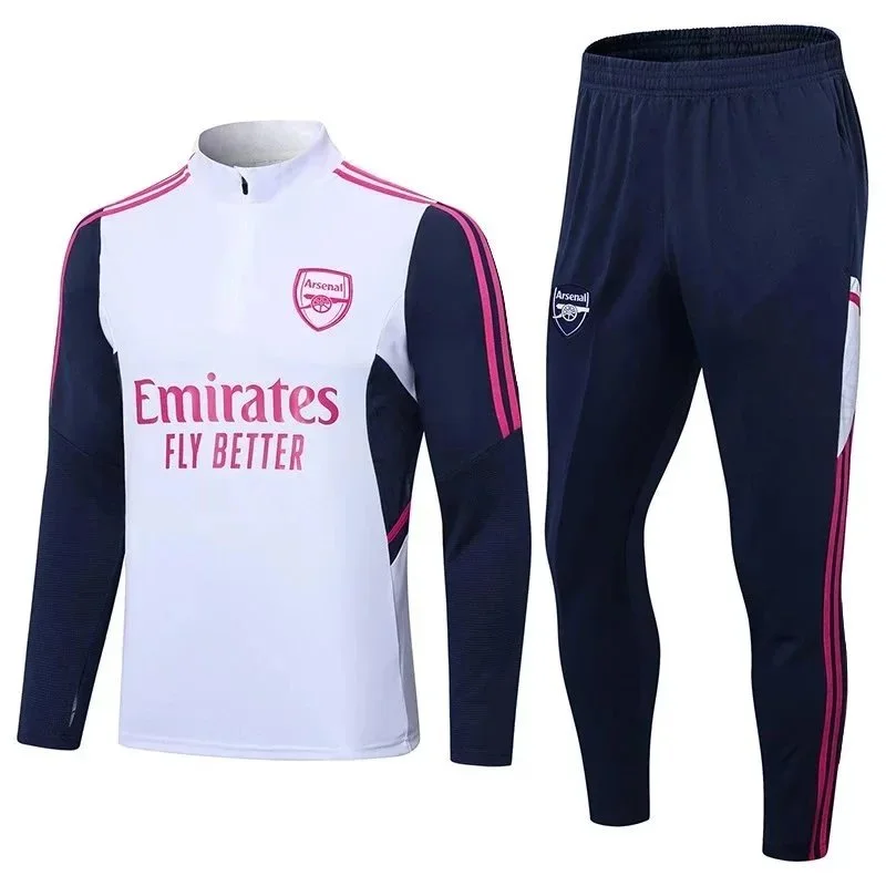 Arsenal White Pink Training Tracksuit