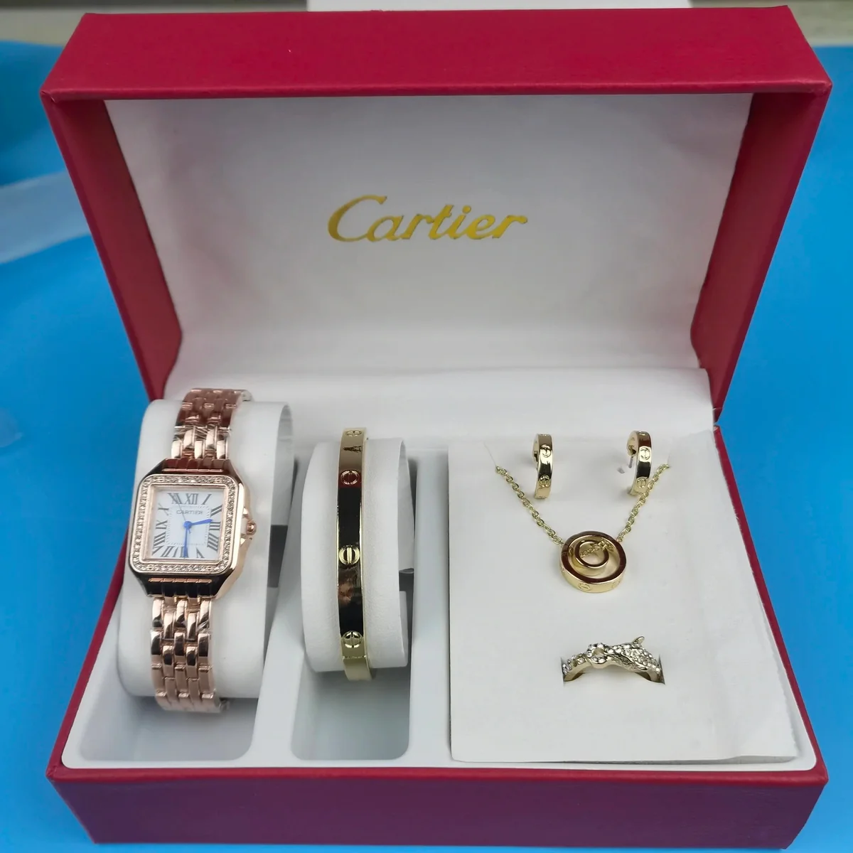 Cartier Love Set Rose Gold Watch & Jewelry