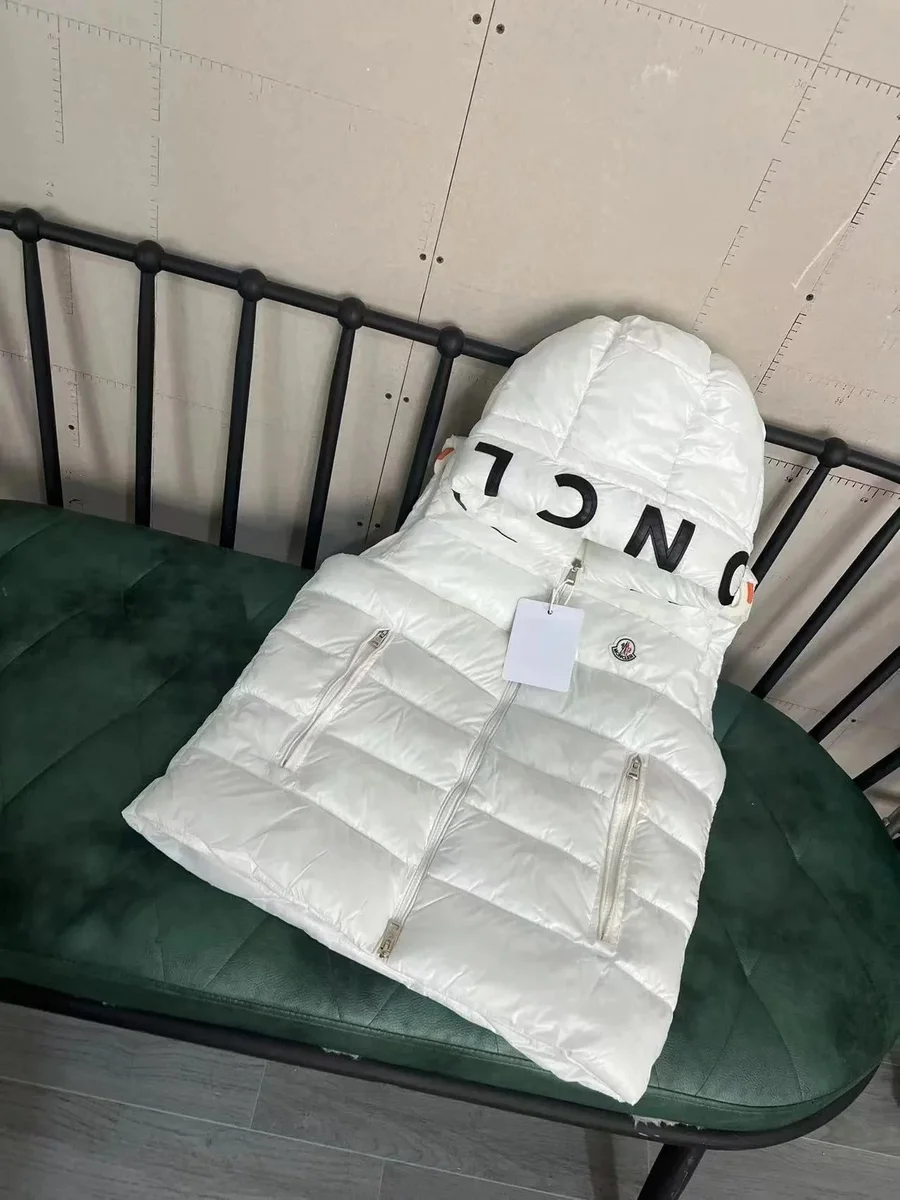 Moncler Maya White Hooded Puffer Vest