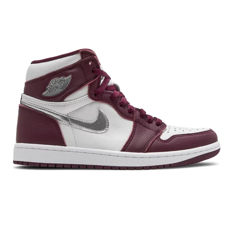 Nike Air Jordan 1 White Burgundy Sneakers