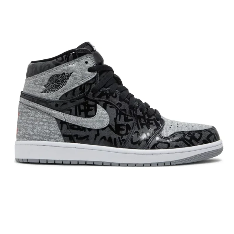 Nike Nike Air Jordan 1 'Graffiti' Sneakers Black - 1