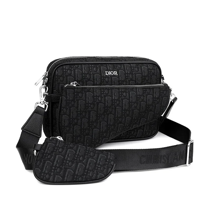 Dior Lady Dior Black Monogram Crossbody Bag