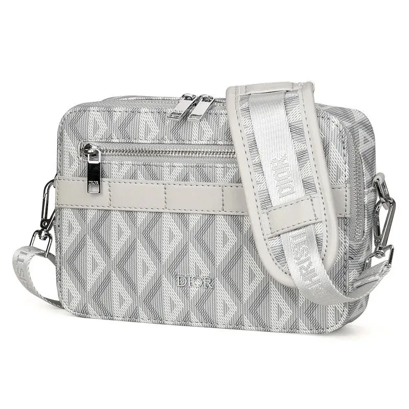 Dior Lady Dior White Geometric Crossbody Bag